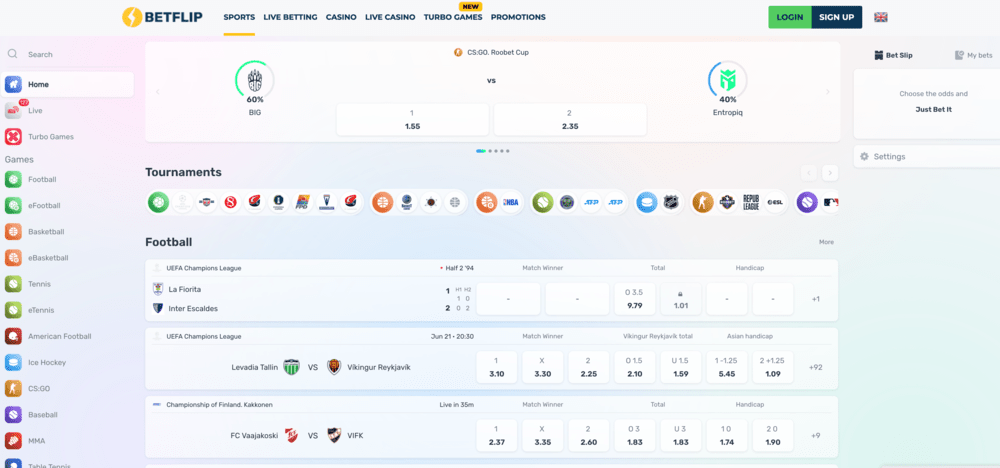 Sports at Betflip